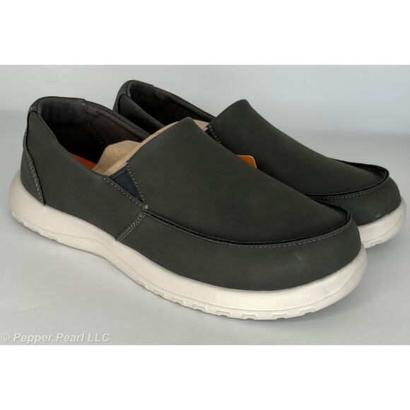 Charcoal Comfortable Slip On Work Leisure Loafer Shoes Men's Size 9 Women's 11 - Picture 5 of 11